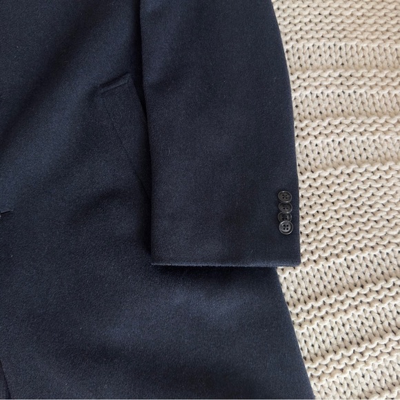 Kenneth Cole Reaction Men's Navy Wool Blend Overcoat Size 40 - Picture 6 of 9